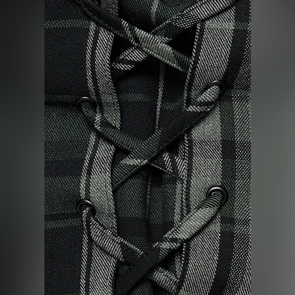 NWT Disturbia Checkmate Lace Up Corset Top US 2 / UK 6 - Picture 4 of 7